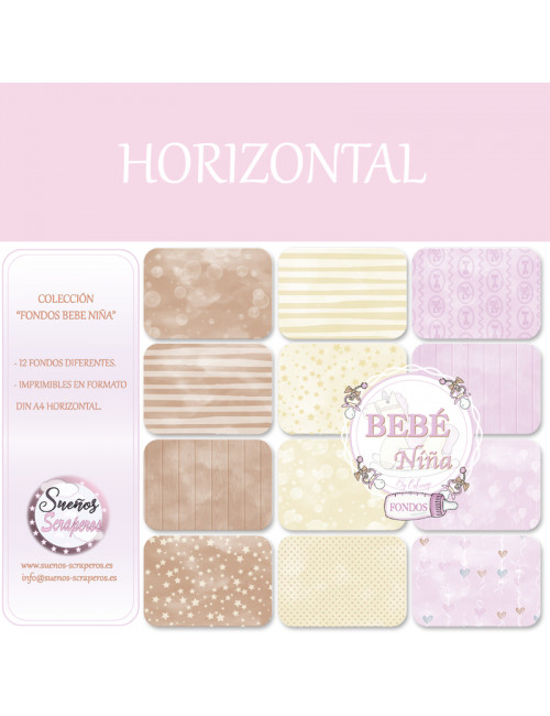 Fondos "Bebé Niña" HORIZONTAL