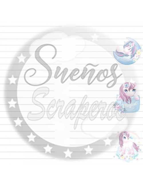 Plantillas cuaderno "Unicornio"