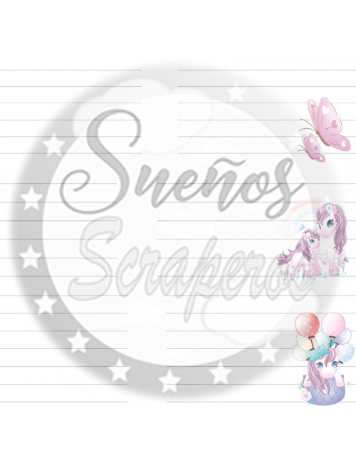 Plantillas cuaderno "Unicornio"