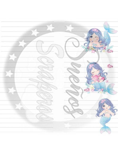 Plantillas cuaderno "Sirenas"