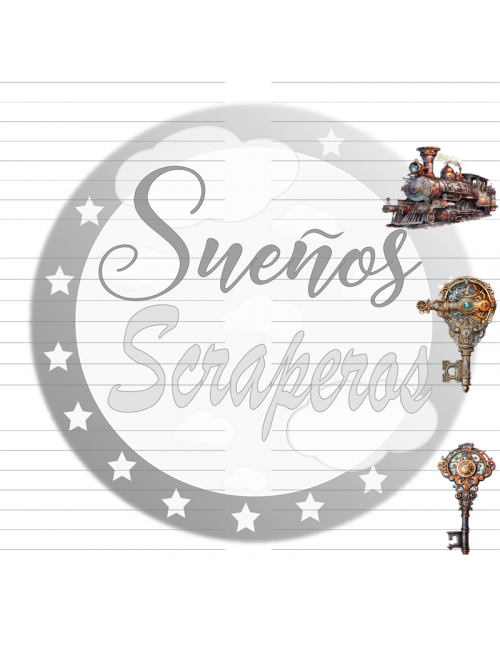 Plantilla Cuaderno "Steampunk" Rayas