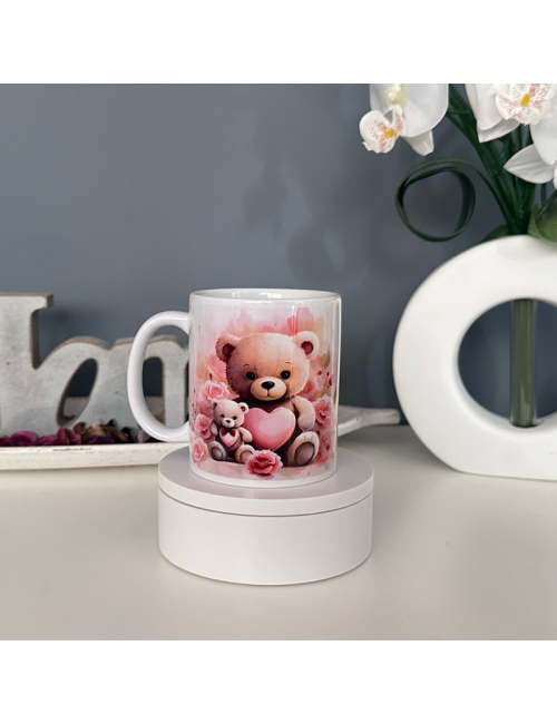 Taza Cerámica - "Oso Amoroso" - Regalo "San Valentín"