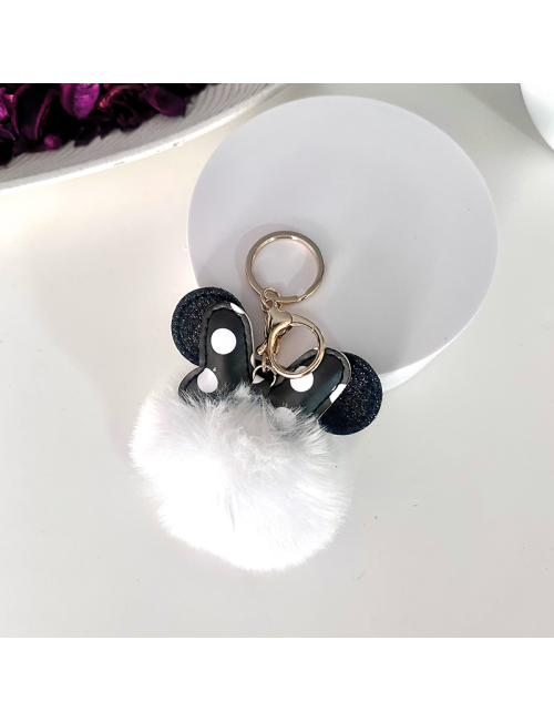 Llavero pompón forma de "Minnie Negro"