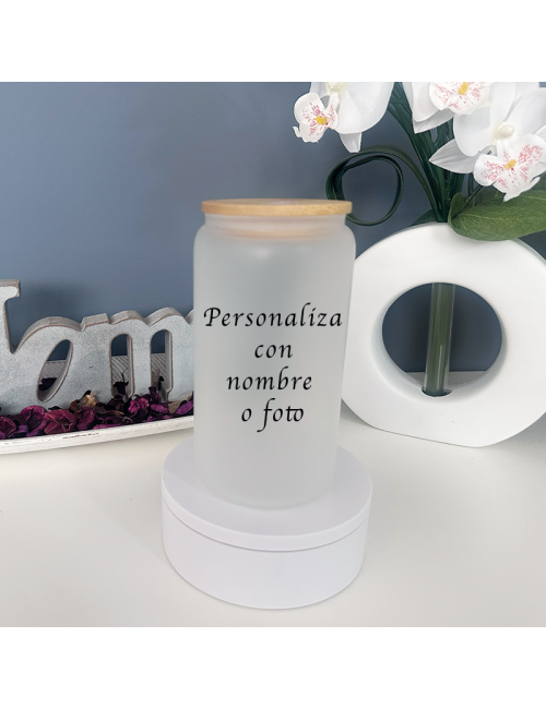 Vaso de cristal esmerilado personalizable 460 ml