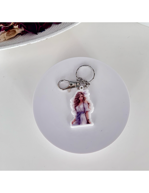 Llavero Metacrilato - "Chica" - para bolso o mochila - Regalo -Original