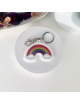 Llavero Metacrilato - "Arcoiris" - para bolso o mochila - Regalo -Original