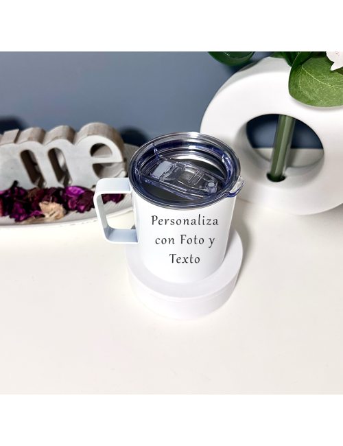 Taza Termo con asa - "Personalizar" - Regalo - Especial - Único