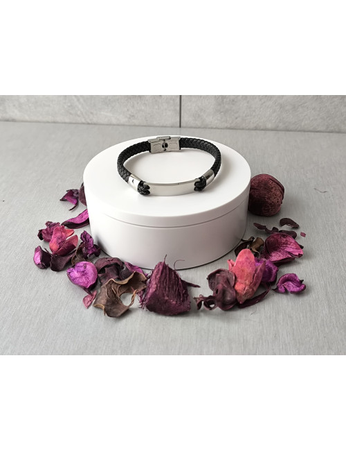 Pulsera - Esclava - Personalizada - Acero hipoalergenico - Negra