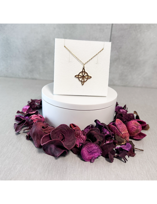 Collar "Estrella doble Dorado" - Acero - Hipoalergénico - Regalo