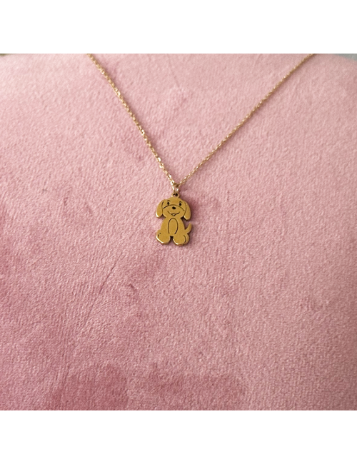 Collar  "Dorado Perrito - Acero - Hipoalergénico - Regalo