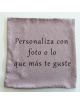 Cojín - Personalizado - Medida 50 x 50 cm - Foto -Imagen - Rosa - Texto - Regalo único