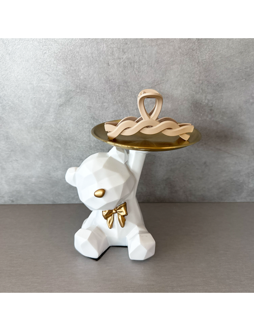 Pinza pelo Grande trenzada - Color beige