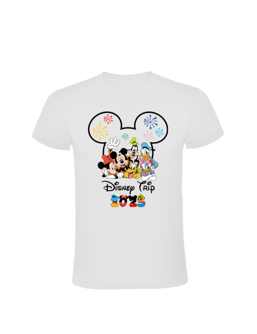 Camiseta manga corta básicas para toda la familia - "Disney 2025 Tryp" - 100% algodón - Regalo