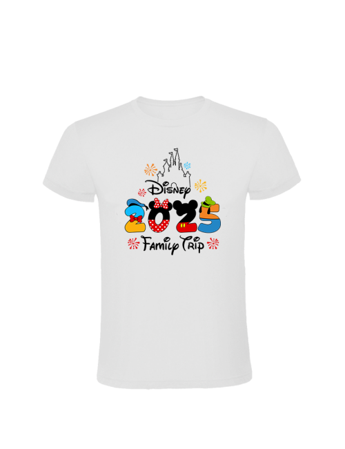 Camiseta manga corta básicas para toda la familia - "Disney 2025 Trip" - Regalo - Disneyland parís