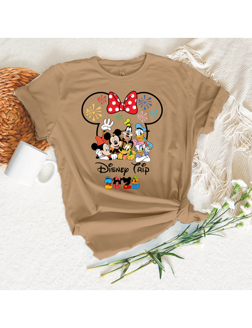 Camiseta manga corta básicas para toda la familia - "Disney 2025 Tryp" - 100% algodón - Regalo