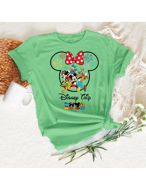 Camiseta manga corta básicas para toda la familia - "Disney 2025 Tryp" - 100% algodón - Regalo