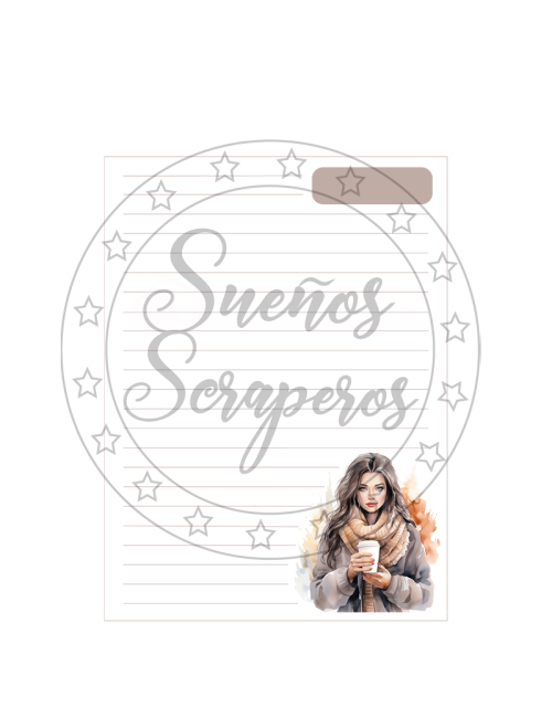 Plantilla Cuaderno A5 "Chicas"