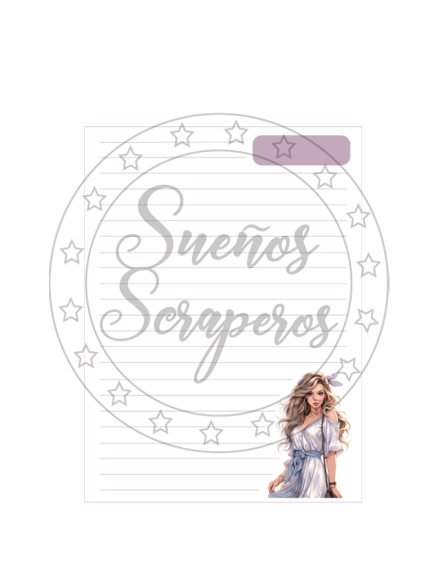 Plantilla Cuaderno A5 "Chicas"