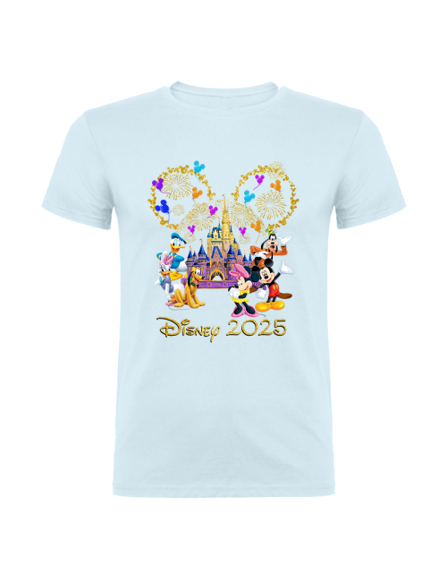 Camiseta manga corta básicas para toda la familia - "Disney Gold Castle " - Regalo - Disneyland parís