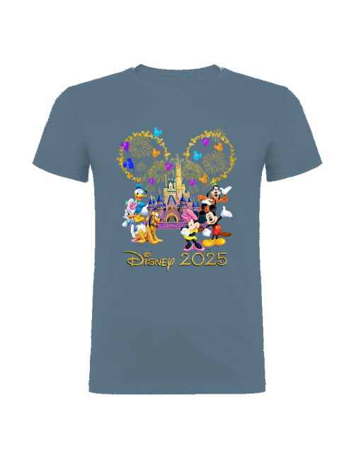 Camiseta manga corta básicas para toda la familia - "Disney Gold Castle " - Regalo - Disneyland parís
