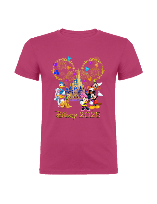 Camiseta manga corta básicas para toda la familia - "Disney Gold Castle " - Regalo - Disneyland parís