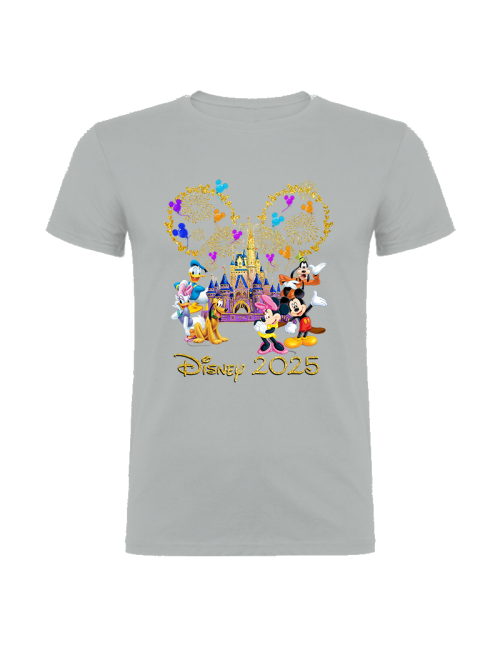 Camiseta manga corta básicas para toda la familia - "Disney Gold Castle " - Regalo - Disneyland parís