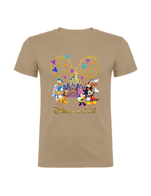 Camiseta manga corta básicas para toda la familia - "Disney Gold Castle " - Regalo - Disneyland parís