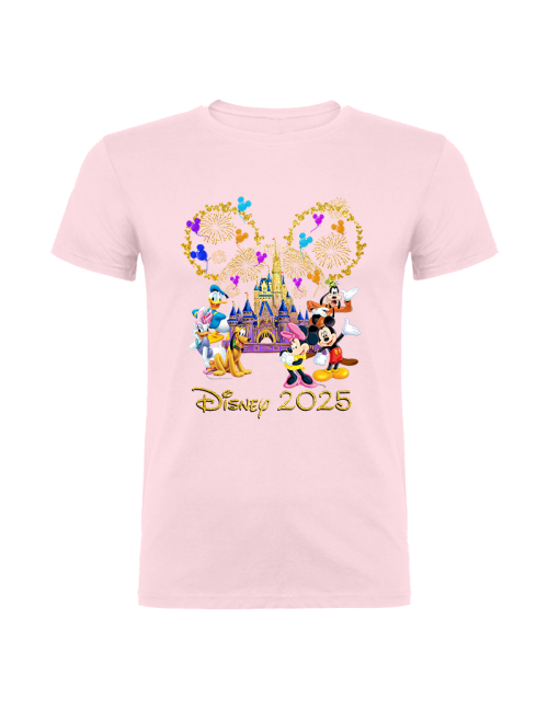 Camiseta manga corta básicas para toda la familia - "Disney Gold Castle " - Regalo - Disneyland parís