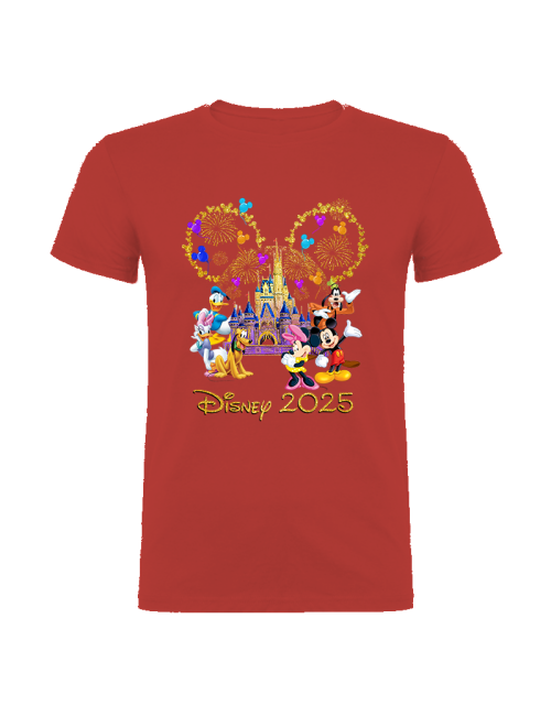 Camiseta manga corta básicas para toda la familia - "Disney Gold Castle " - Regalo - Disneyland parís