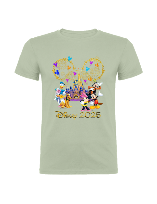 Camiseta manga corta básicas para toda la familia - "Disney Gold Castle " - Regalo - Disneyland parís