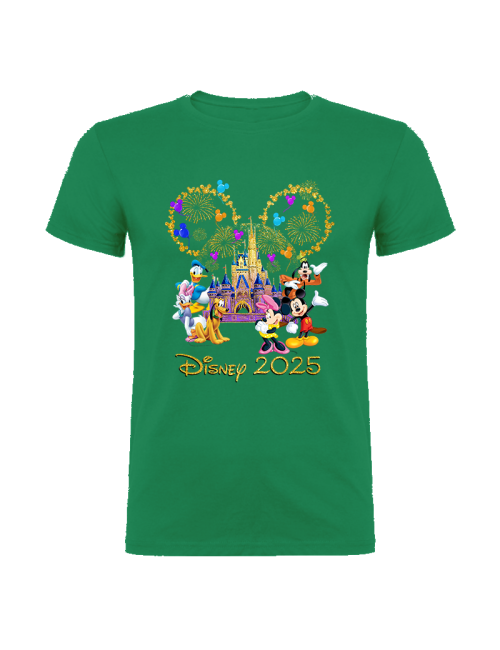 Camiseta manga corta básicas para toda la familia - "Disney Gold Castle " - Regalo - Disneyland parís
