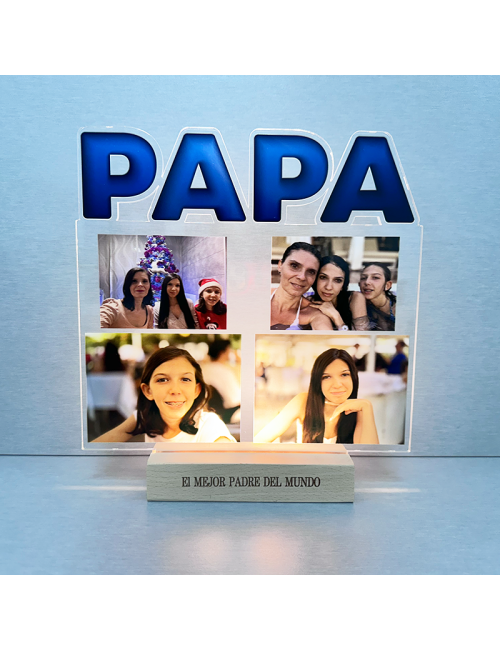 Lámpara Led - Papá - Metacrilato - Regalo