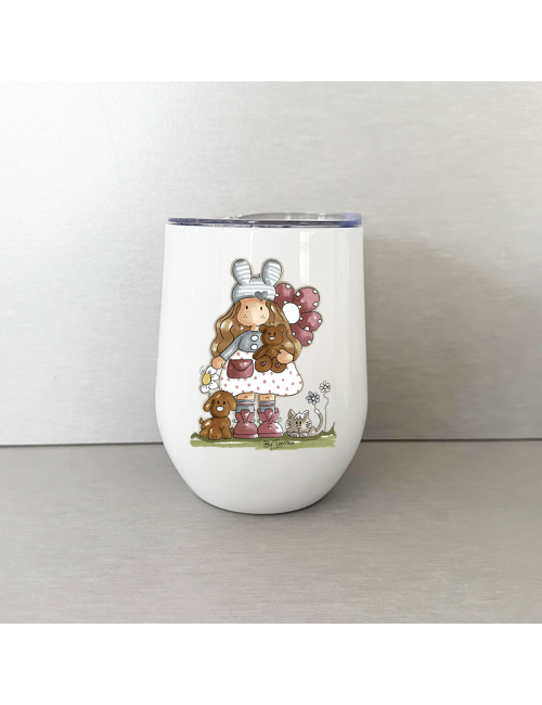 Vaso Termo - "Muñeca Nuria Scrap and tips" - Regalo Especial - Único