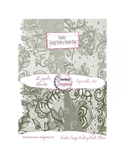 Fondos "Encaje Verde y Verde Oliva"
