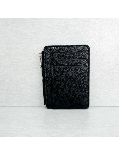 Tarjetero polipiel Negro - Mujer - Hombre - Regalo