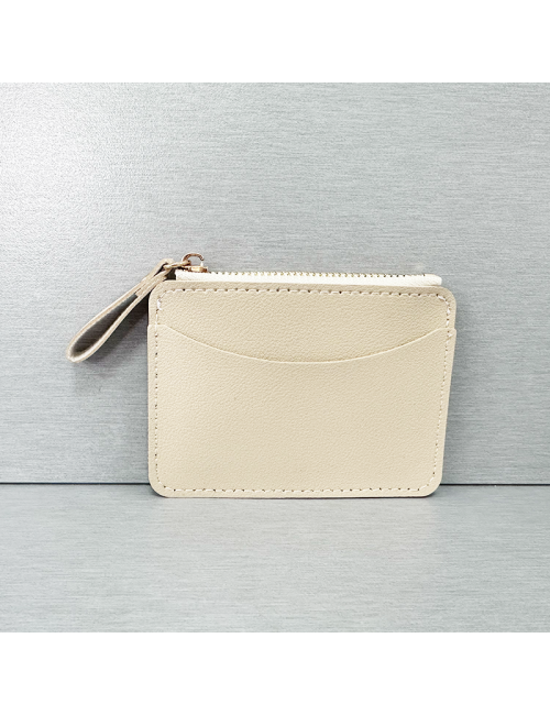 Tarjetero polipiel Beige - Mujer - Hombre - Regalo - Personalizado