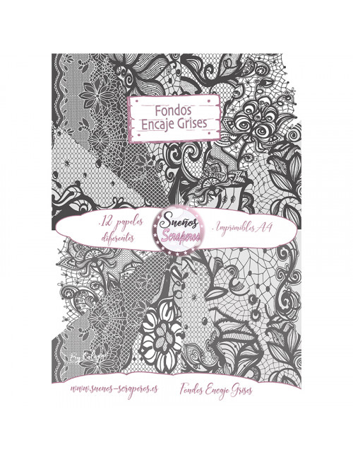 Fondos "Encaje Grises"