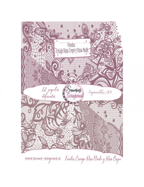 Fondos "Encaje Rosa Nude y Rosa Crepe"