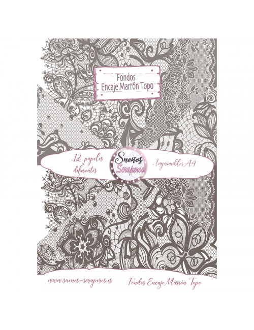 Fondos "Encaje Marrón Topo"