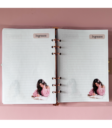 Agenda transparente infinita - cuaderno - scrap