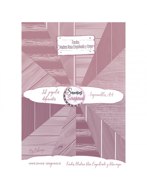 Fondos "Madera Rosa Empolvado y Rosa Crepe"