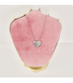 Collar  "Corazón étnico - Acero - Hipoalergénico - Regalo - Plateado