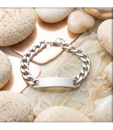 Pulsera - Esclava - Hombre - Personalizada - Acero hipoalergenico -Metálica cadena cubana