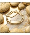 Pulsera - Esclava - Hombre - Personalizada - Acero hipoalergenico -Metálica Dorada cadena cubana