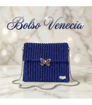 Bolso Venecia Azul Noche | Bolso Artesanal de Fiesta