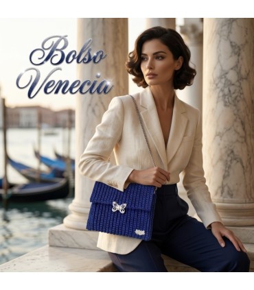 Bolso Venecia Azul Noche | Bolso Artesanal de Fiesta
