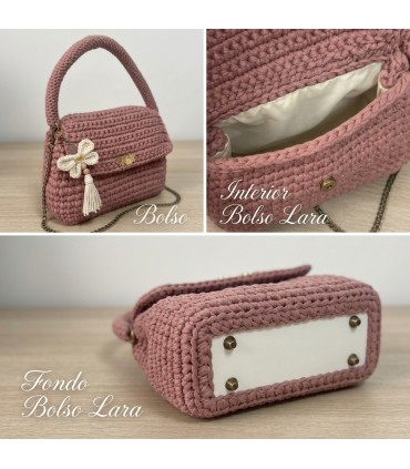 Bolso Lara rosa empolvado | Bolso Artesanal