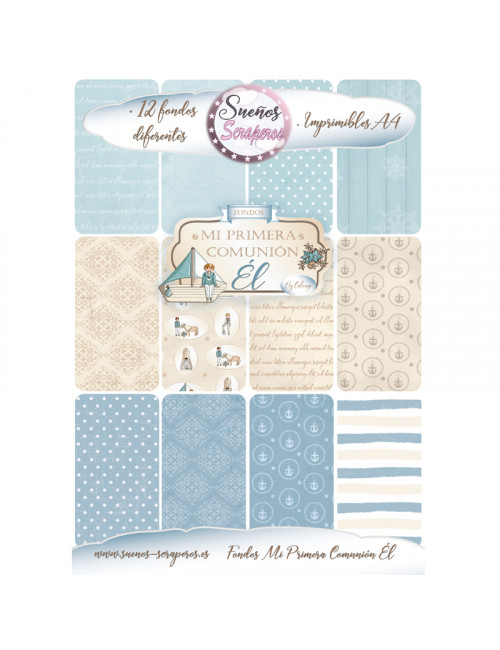 Fondos "Mi Primera Comunión Él" VERTICAL