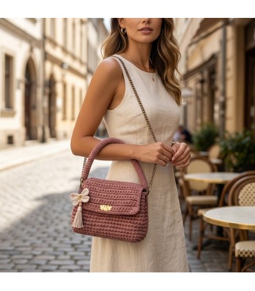 Bolso Lara rosa empolvado | Bolso Artesanal