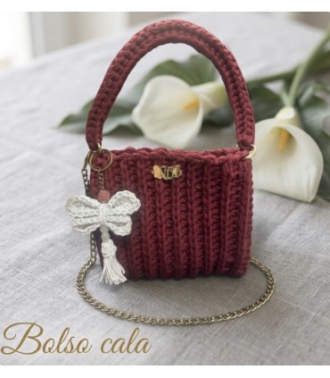 Bolso Cala – Bolso de Crochet Artesanal en Tono Granate